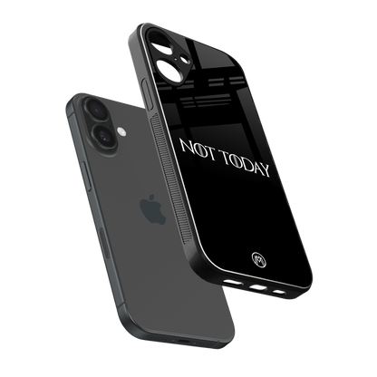 not today back phone cover | glass case for iphone 16 plus