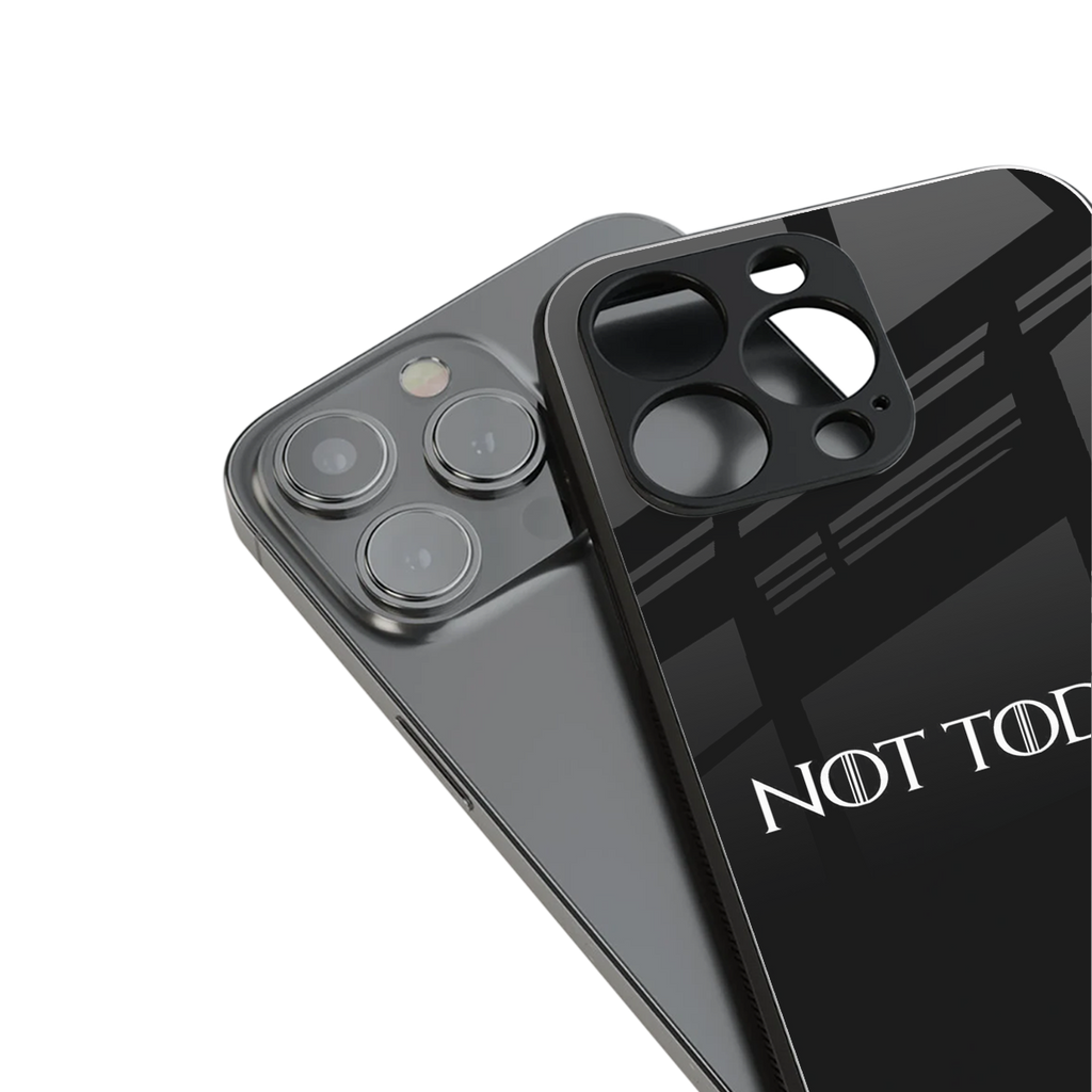 not today back phone cover | glass case for iphone 16 pro