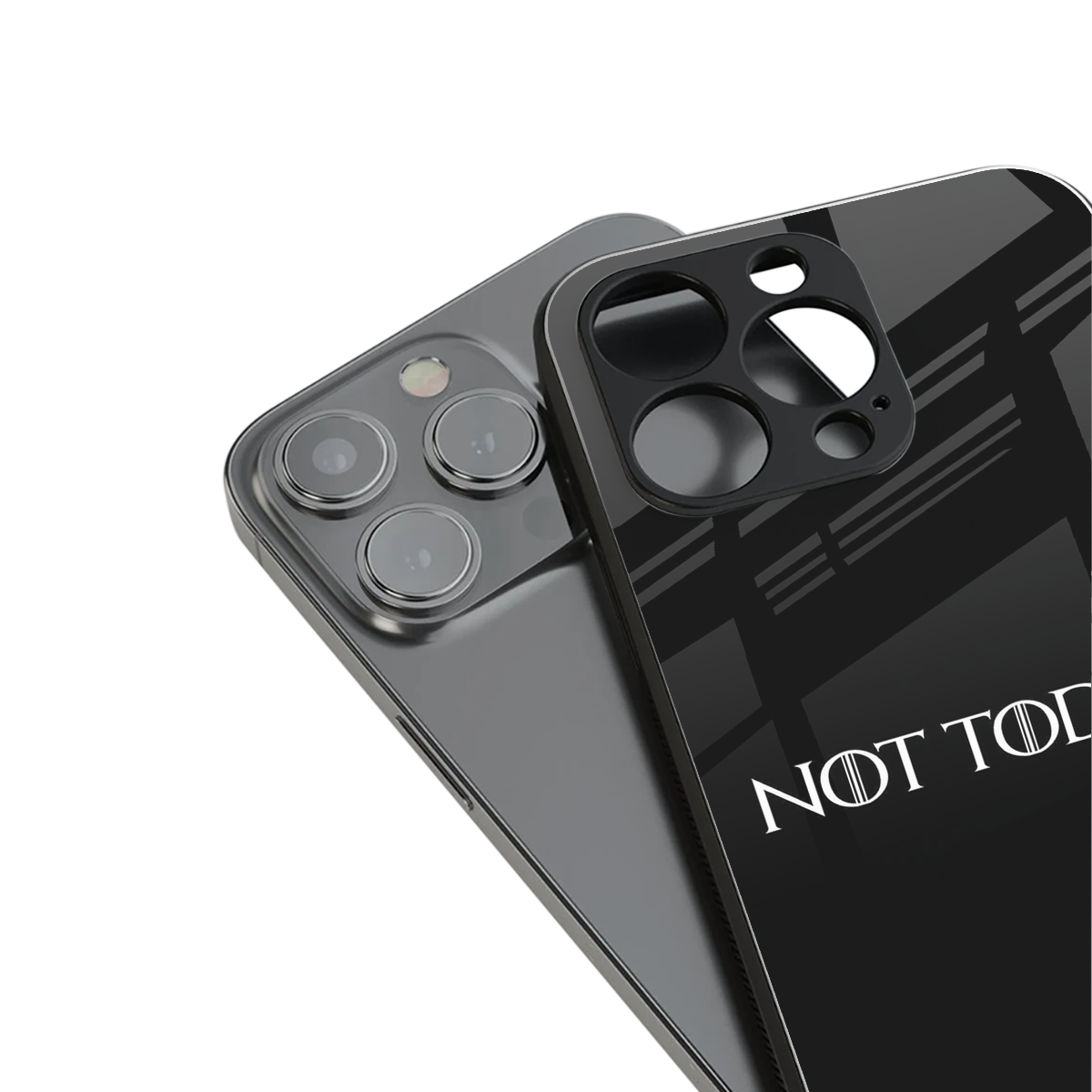 not today back phone cover | glass case for iphone 15 pro