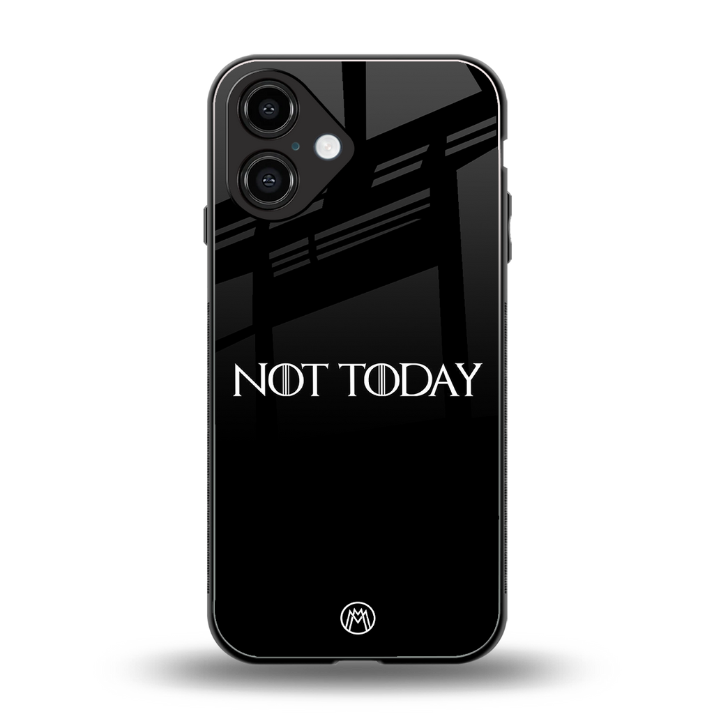 not today back phone cover | glass case for iphone 16
