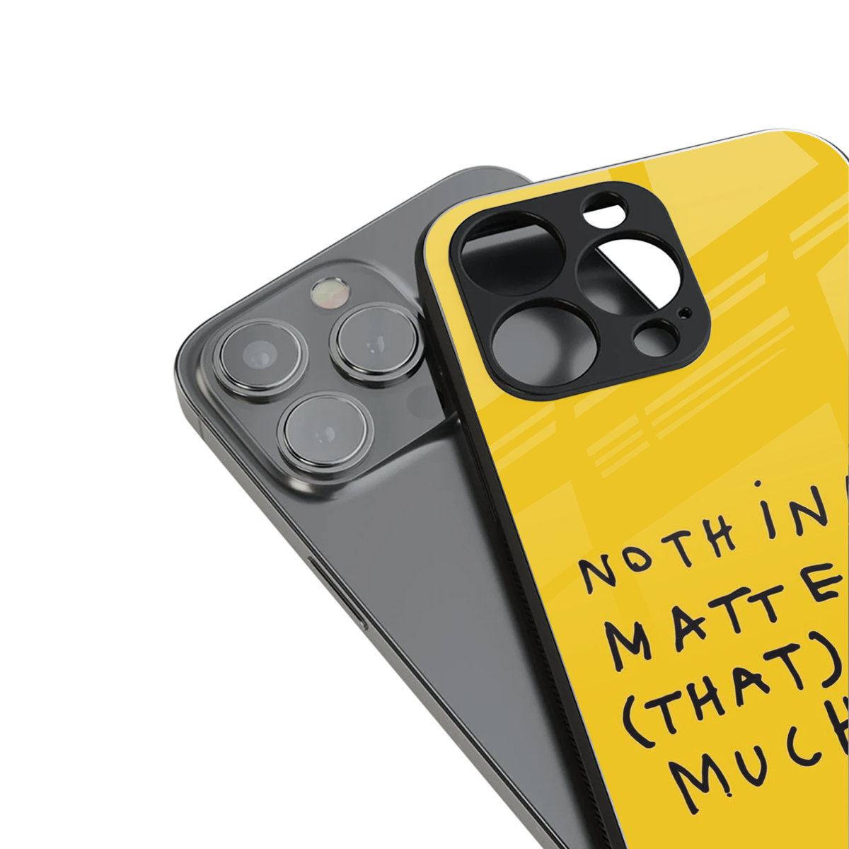 nothing matters that much back phone cover | glass case for iphone 15 plus