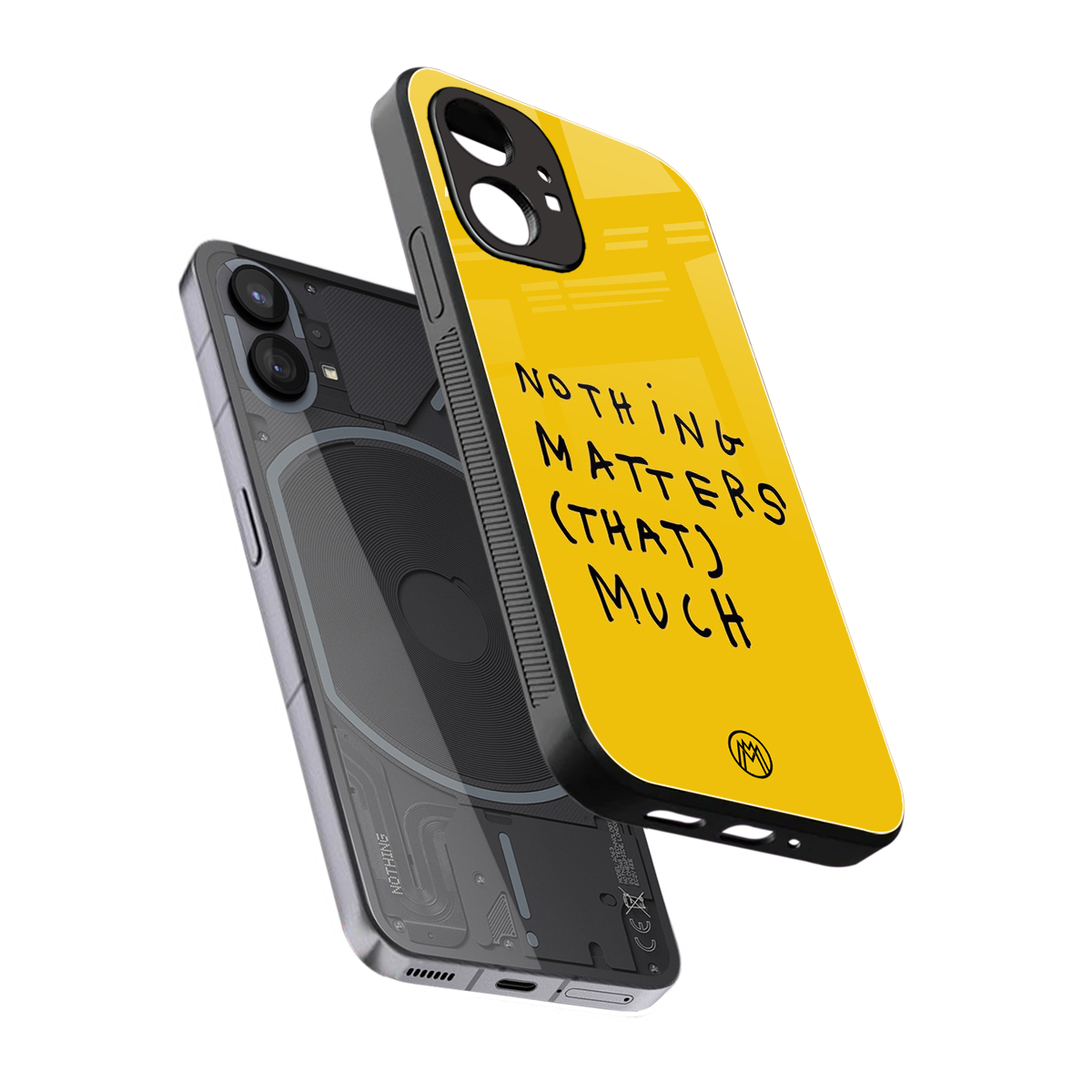 nothing matters that much back phone cover | glass case for nothing phone 1