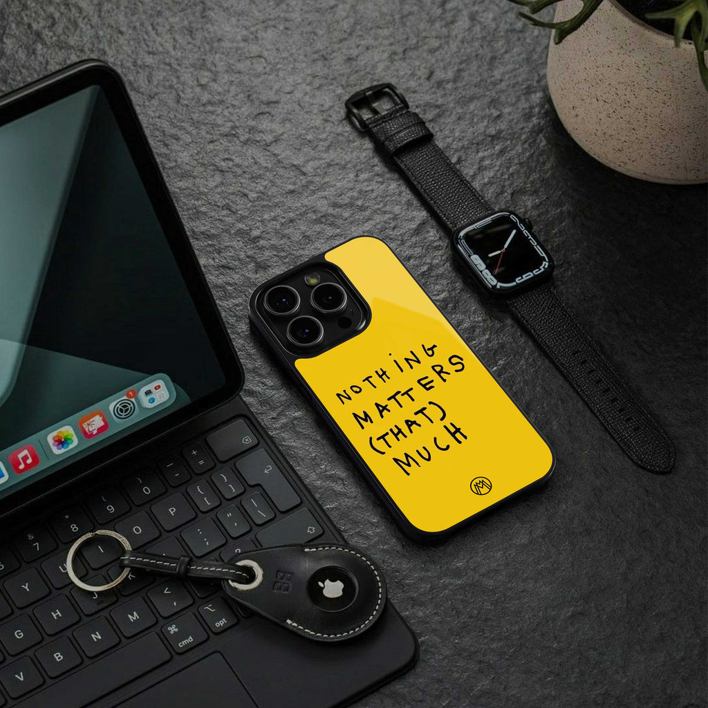 nothing matters that much back phone cover | glass case for nothing phone 1