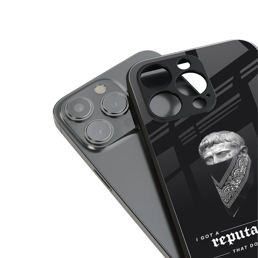 notorious back phone cover | glass case for iphone 15 plus