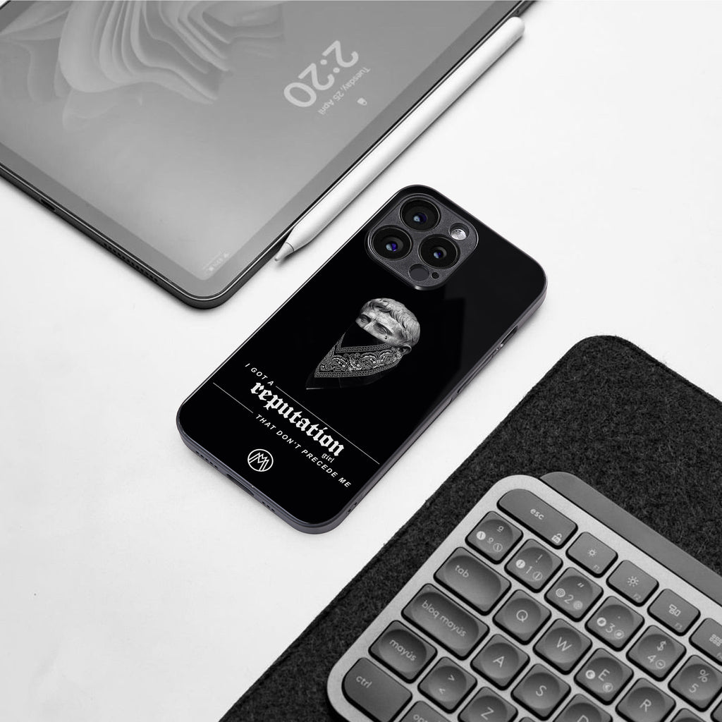 notorious back phone cover | glass case for iphone 15 plus