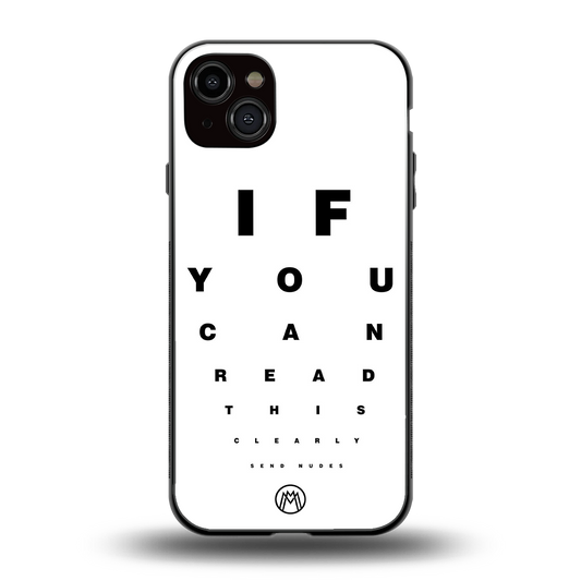 nude request back phone cover | glass case for iphone 15 plus