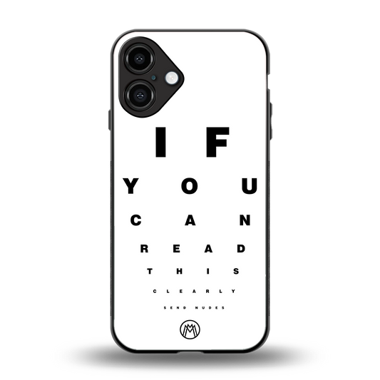 nude request back phone cover | glass case for iphone 16 plus