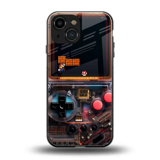 og gameboy back phone cover | glass case for iphone 13 mini