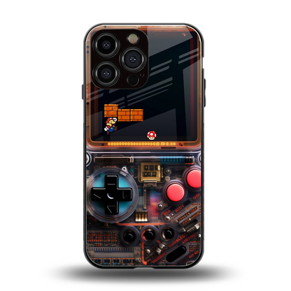 og gameboy back phone cover | glass case for iphone 14 pro max