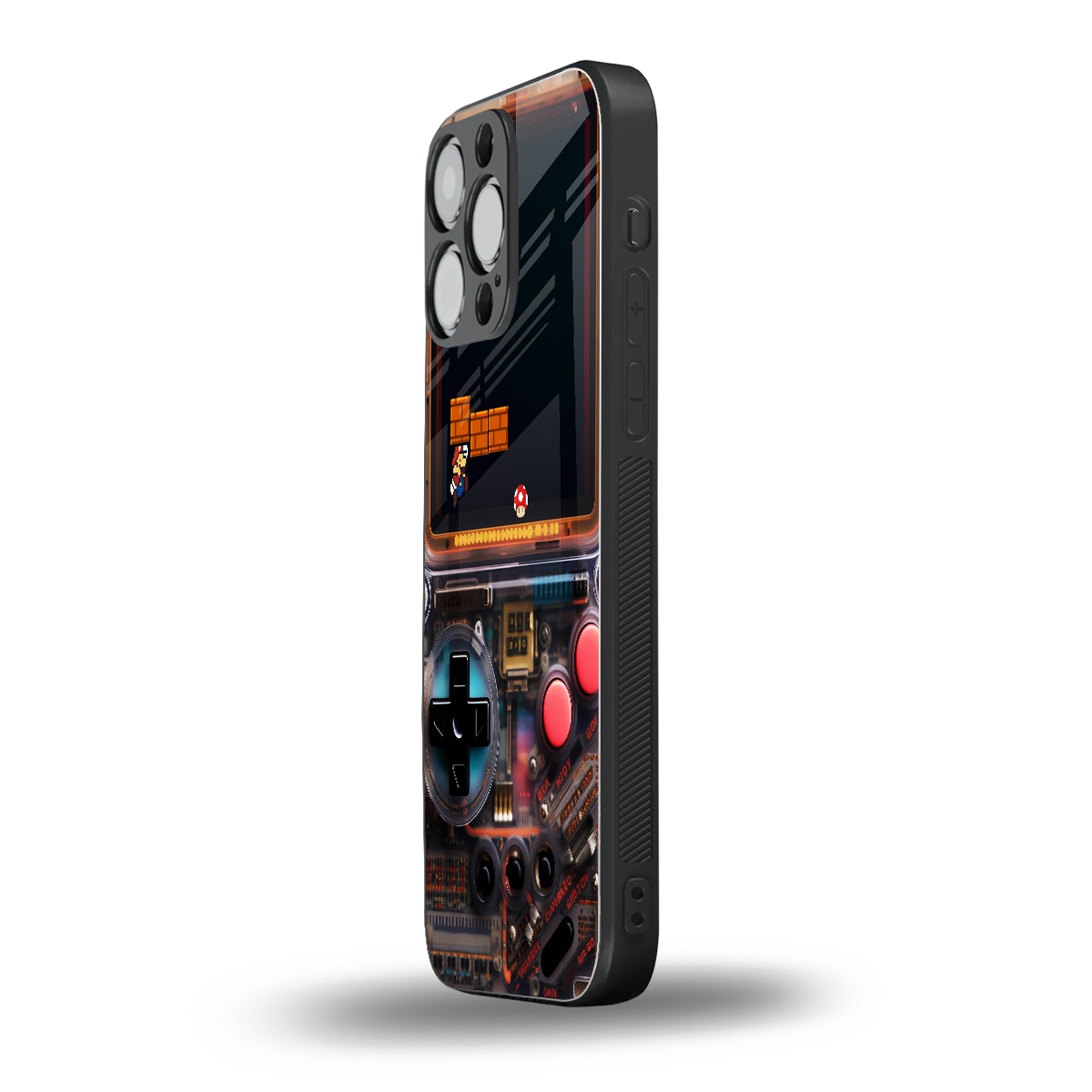 og gameboy back phone cover | glass case for iphone 15 pro max
