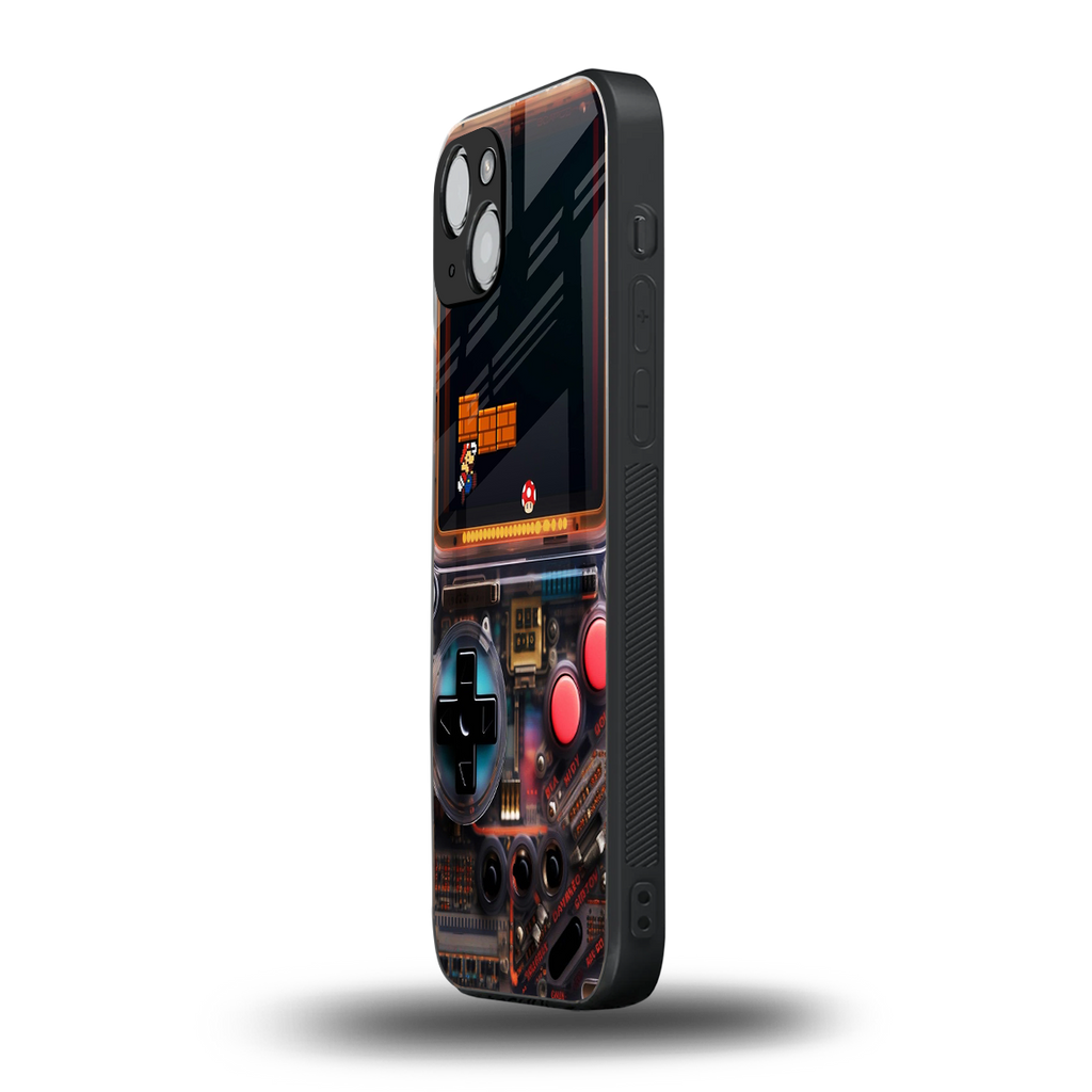 og gameboy back phone cover | glass case for iphone 15