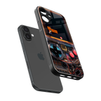 og gameboy back phone cover | glass case for iphone 16 plus
