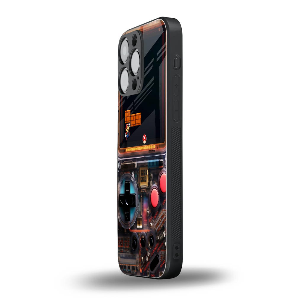 og gameboy back phone cover | glass case for iphone 16 pro max