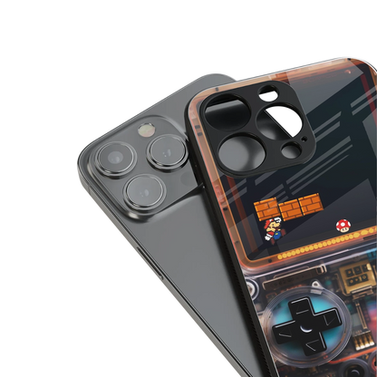 og gameboy back phone cover | glass case for iphone 15 pro