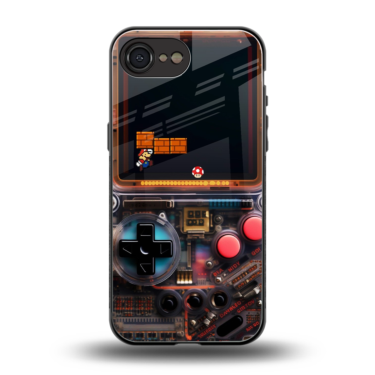 og gameboy back phone cover | glass case for iphone 16e