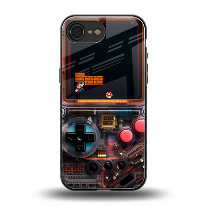 og gameboy back phone cover | glass case for iphone 16e