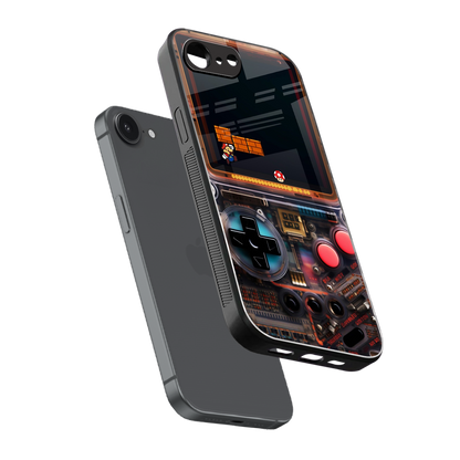 og gameboy back phone cover | glass case for iphone 16e