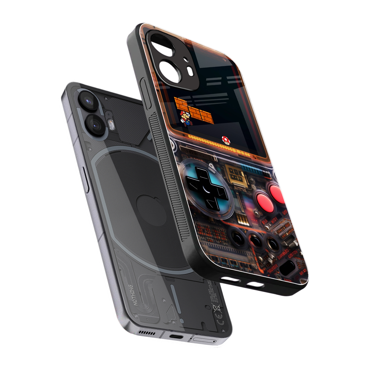 og gameboy back phone cover | glass case for nothing phone 2