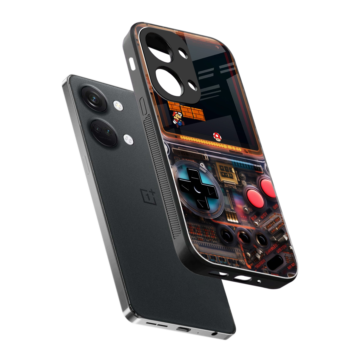 og gameboy back phone cover | glass case for oneplus nord 3