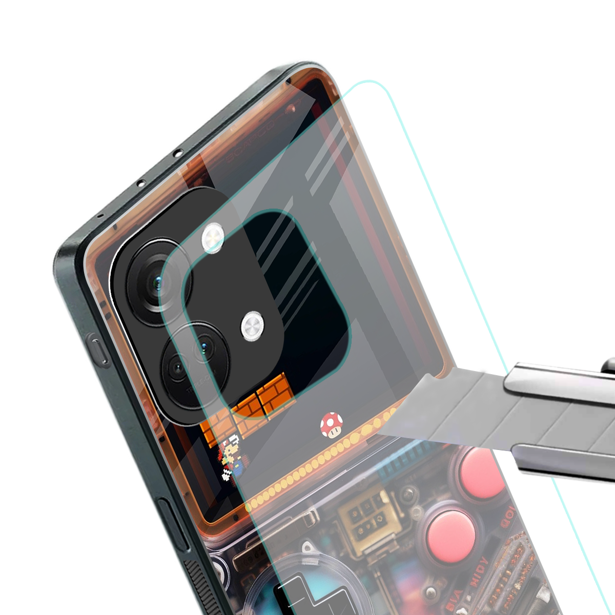 og gameboy back phone cover | glass case for oneplus nord 3