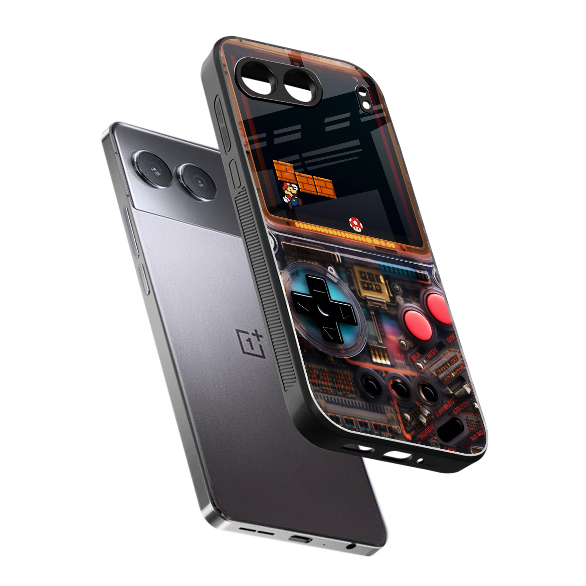 og gameboy back phone cover | glass case for oneplus nord 4