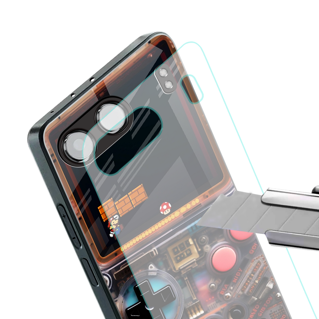 og gameboy back phone cover | glass case for oneplus nord 4