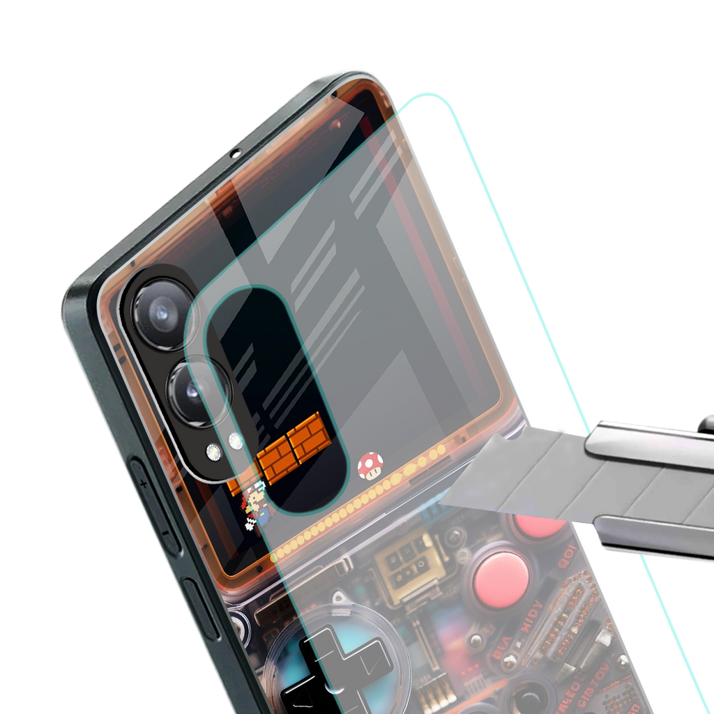 og gameboy back phone cover | glass case for oneplus nord ce 4 lite