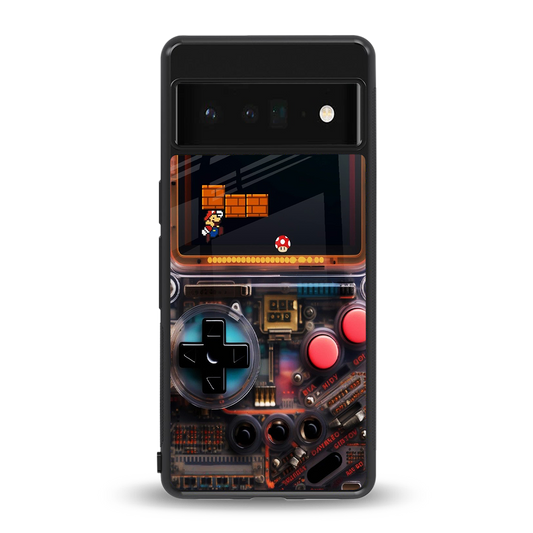 og gameboy back phone cover | glass case for google pixel 6 pro
