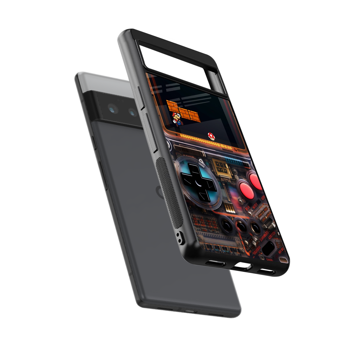 og gameboy back phone cover | glass case for google pixel 6 pro
