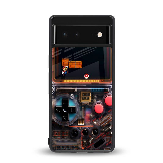 og gameboy back phone cover | glass case for Google Pixel 6A