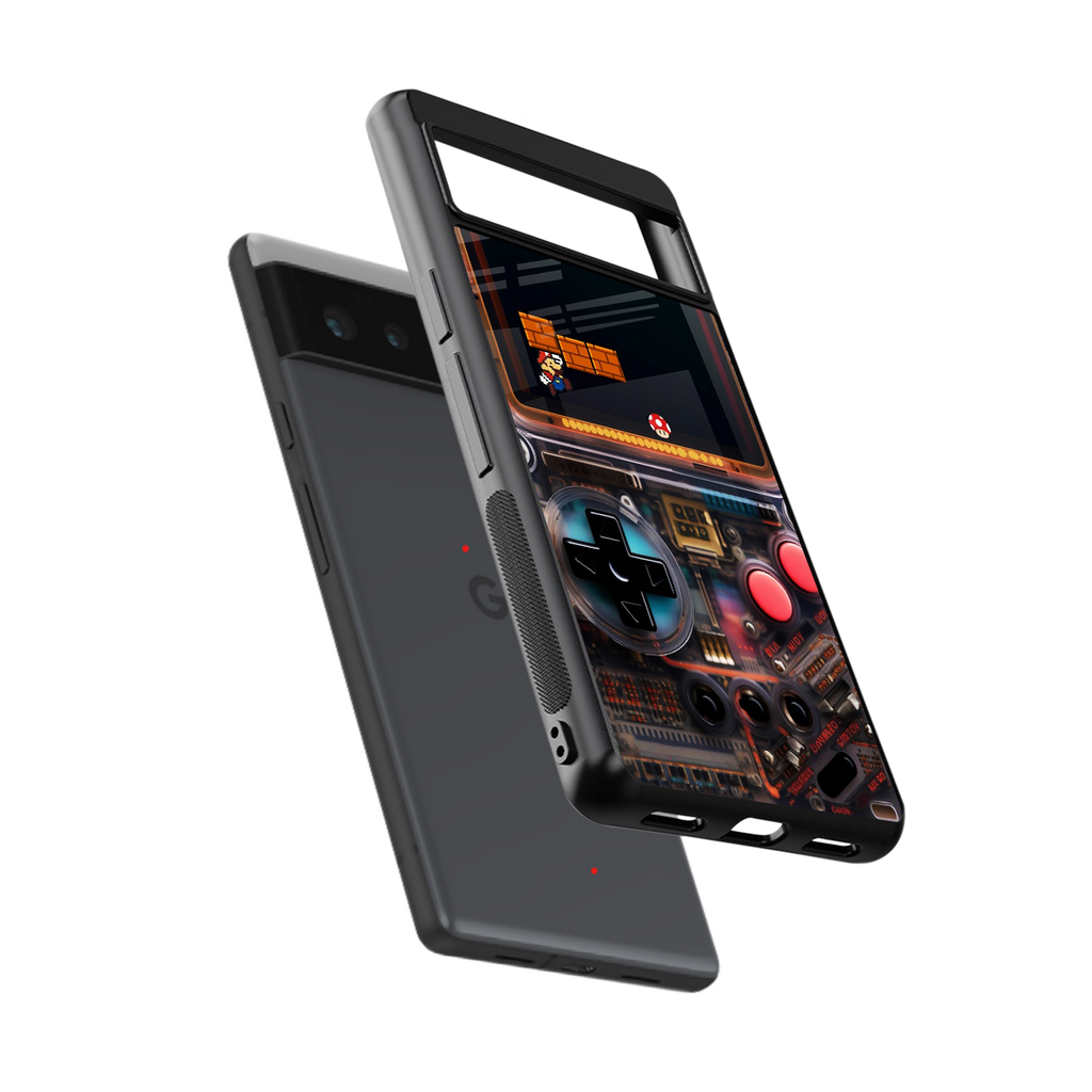 og gameboy back phone cover | glass case for google pixel 6