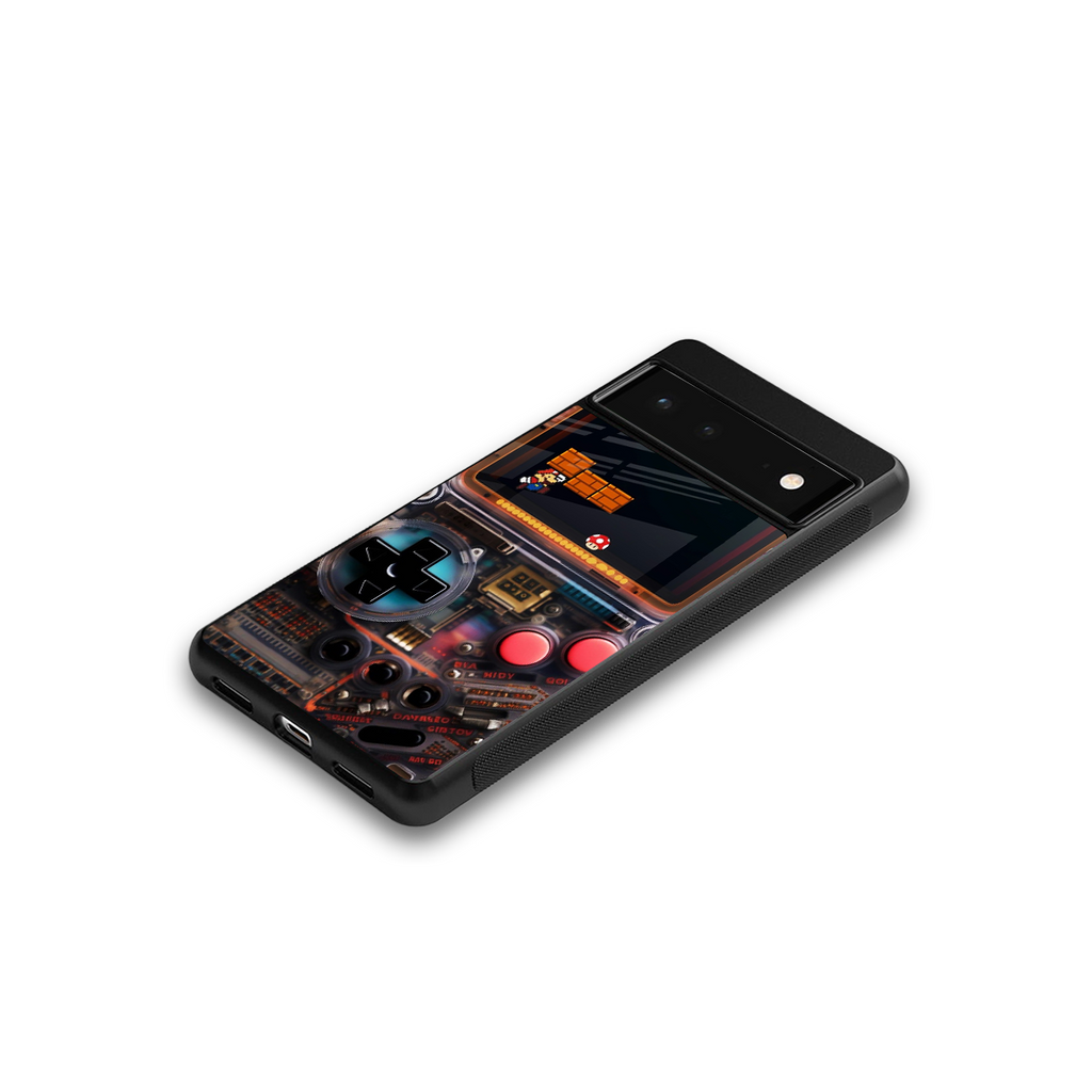 og gameboy back phone cover | glass case for google pixel 6