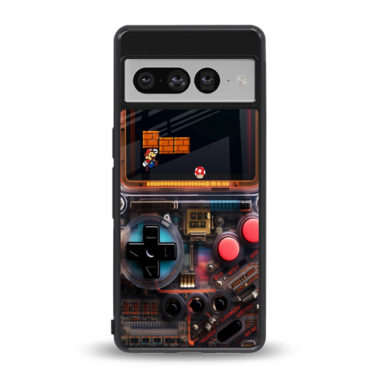 og gameboy back phone cover | glass case for google pixel 7 pro