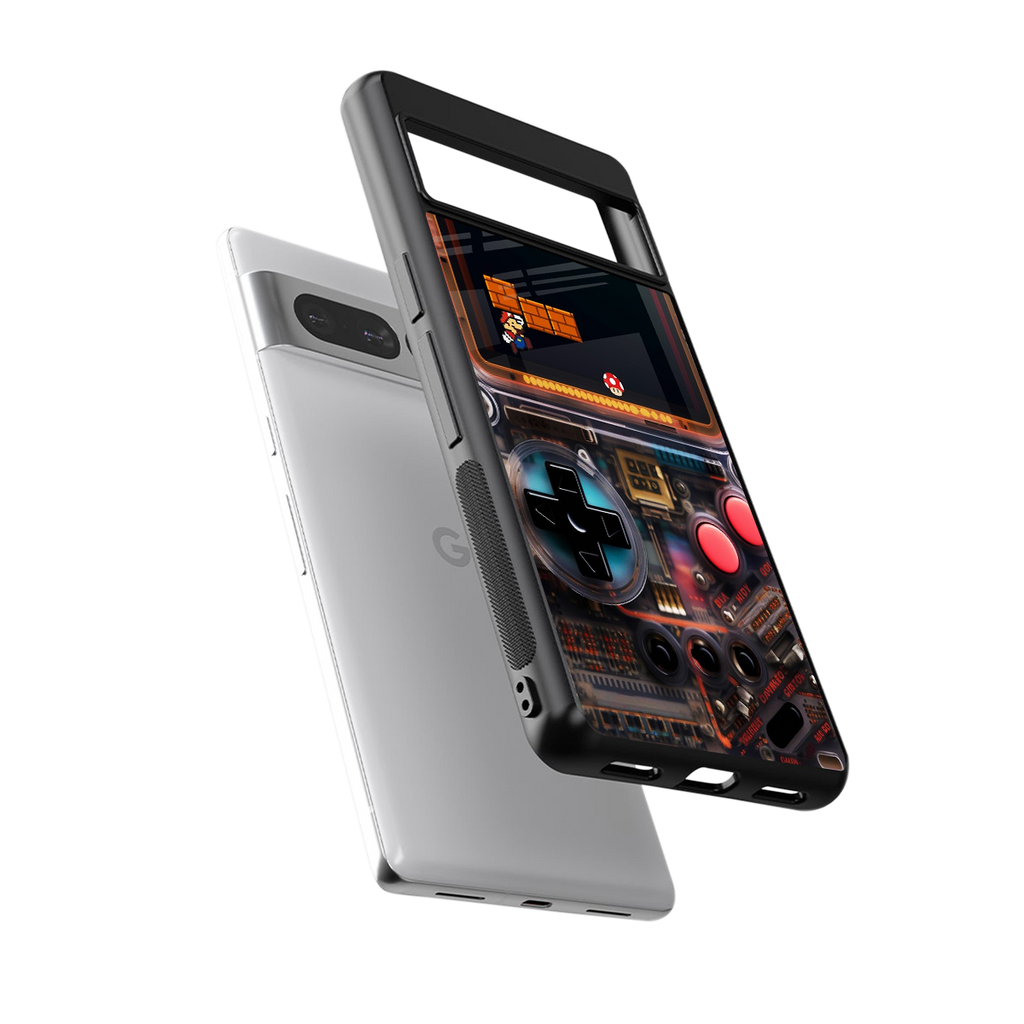 og gameboy back phone cover | glass case for google pixel 7 pro