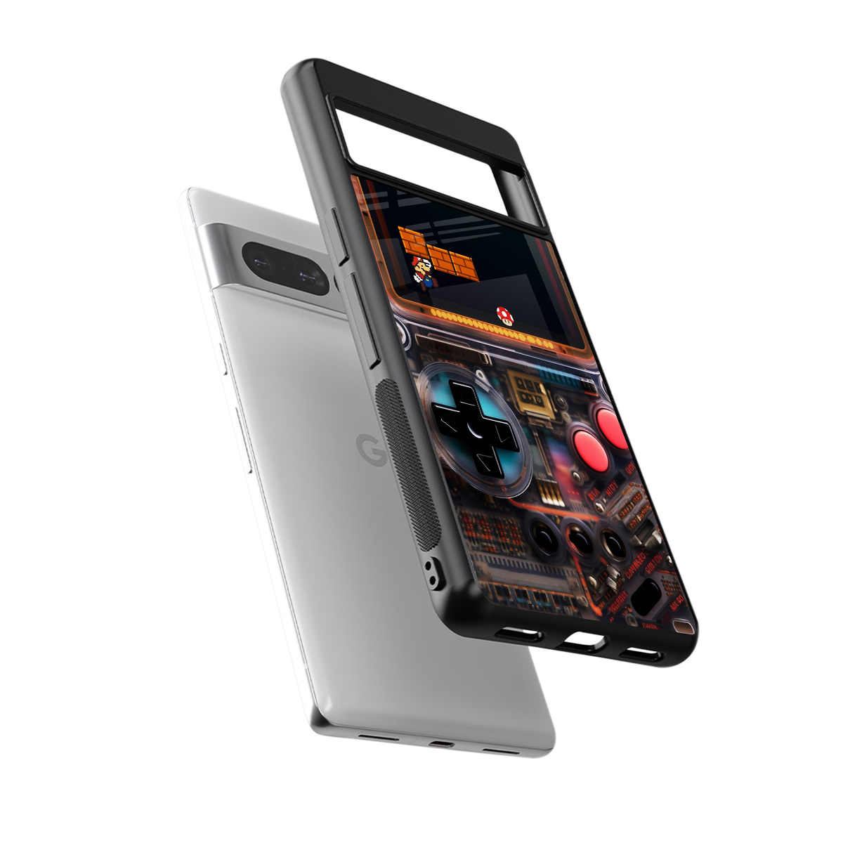 og gameboy back phone cover | glass case for google pixel 7 pro