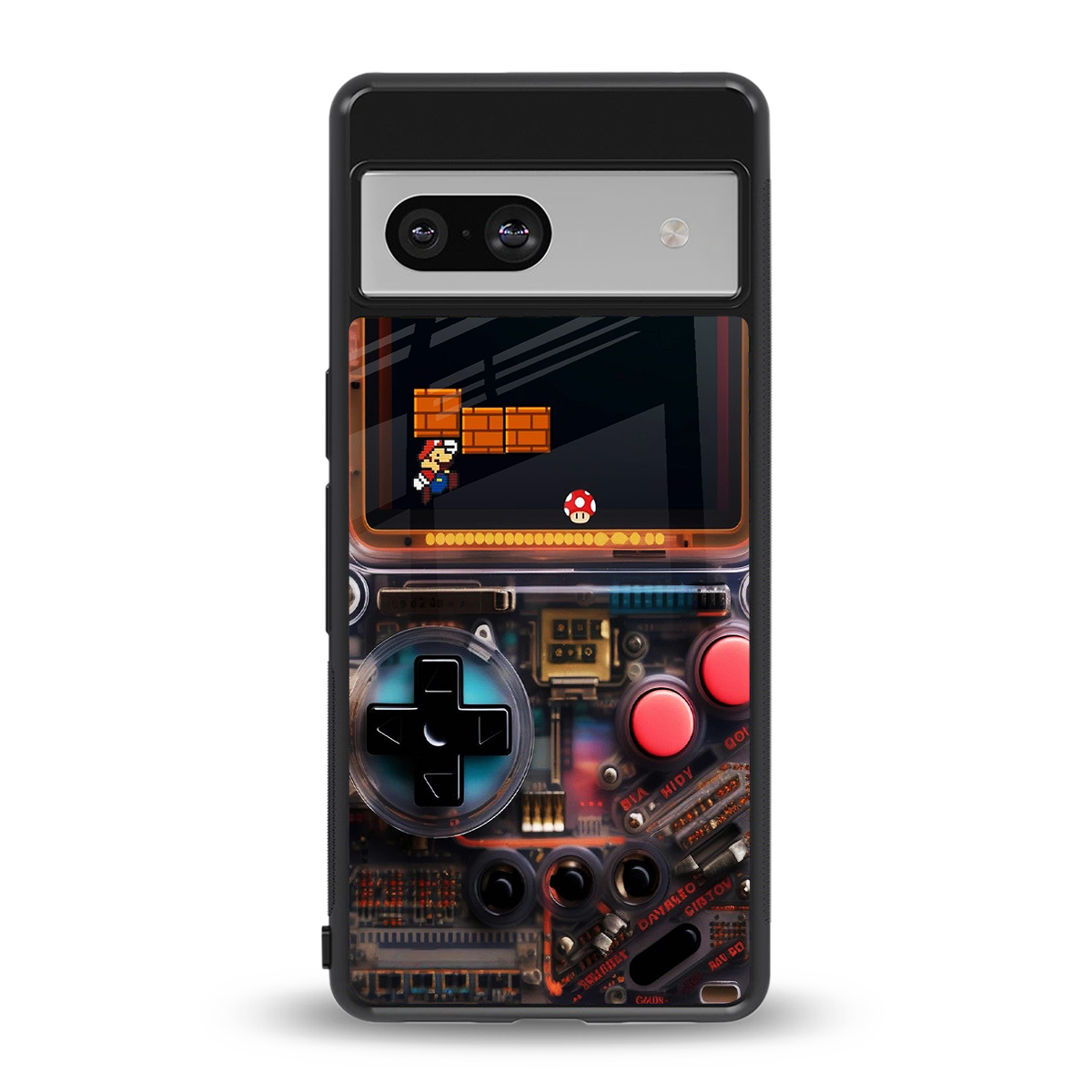 og gameboy back phone cover | glass case for Google Pixel 7A