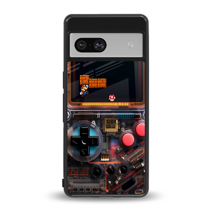 og gameboy back phone cover | glass case for Google Pixel 7A