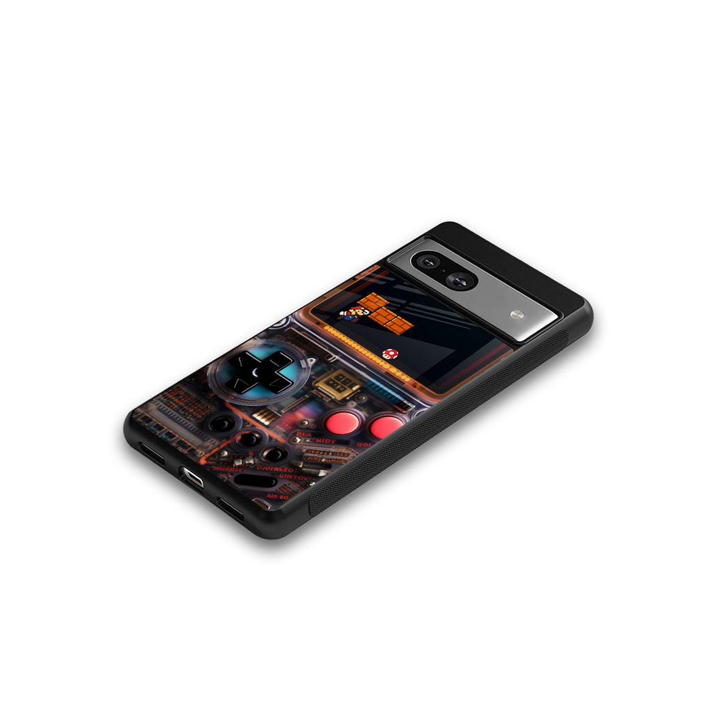 og gameboy back phone cover | glass case for Google Pixel 7