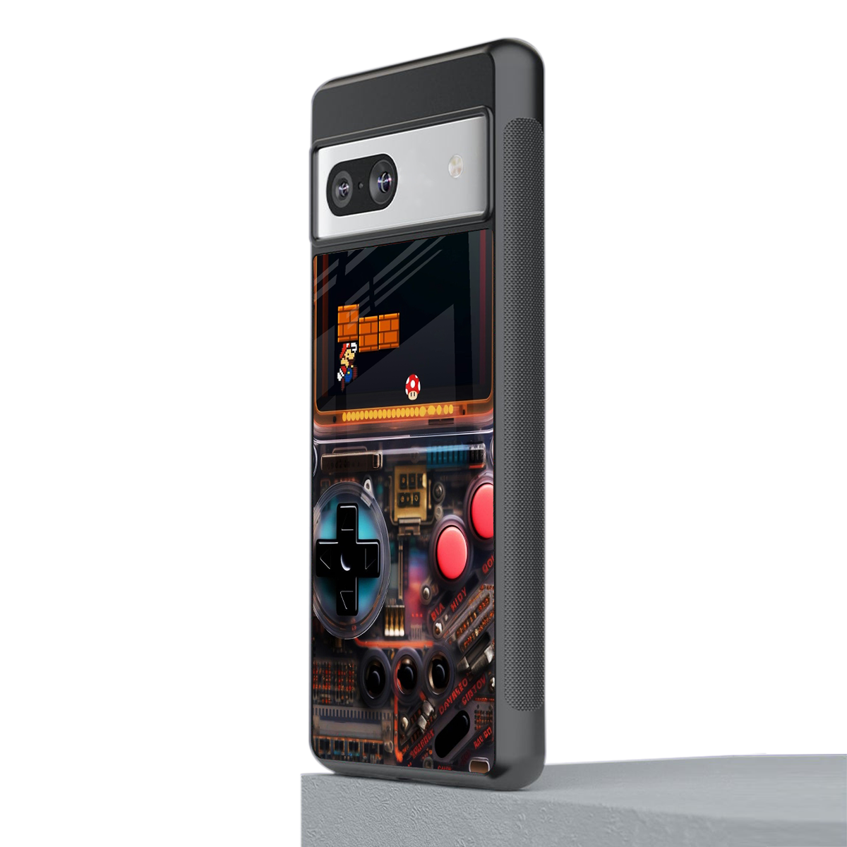 og gameboy back phone cover | glass case for Google Pixel 7A