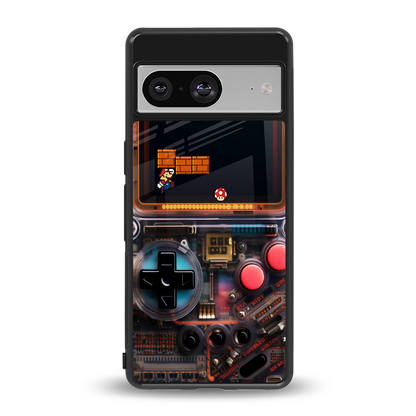 og gameboy back phone cover | glass case for Google Pixel 8