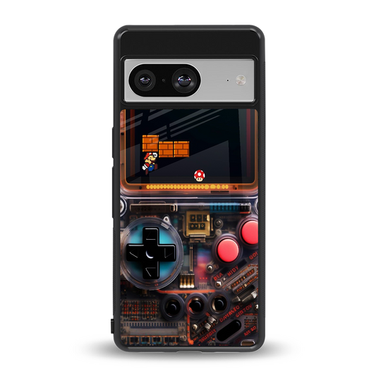 og gameboy back phone cover | glass case for Google Pixel 8