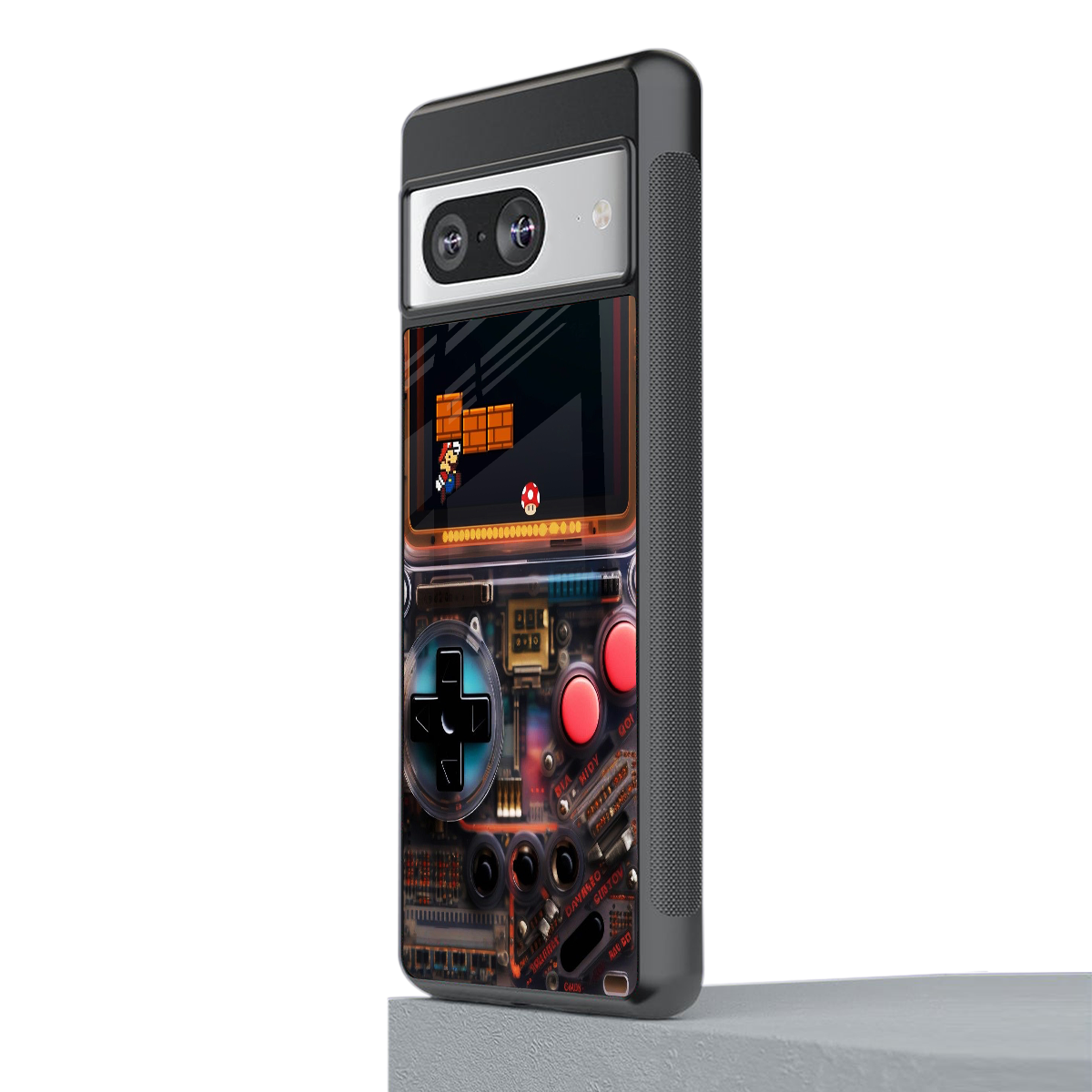 og gameboy back phone cover | glass case for Google Pixel 8