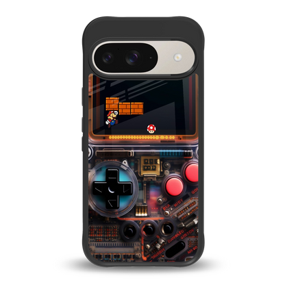 og gameboy back phone cover | glass case for google pixel 9