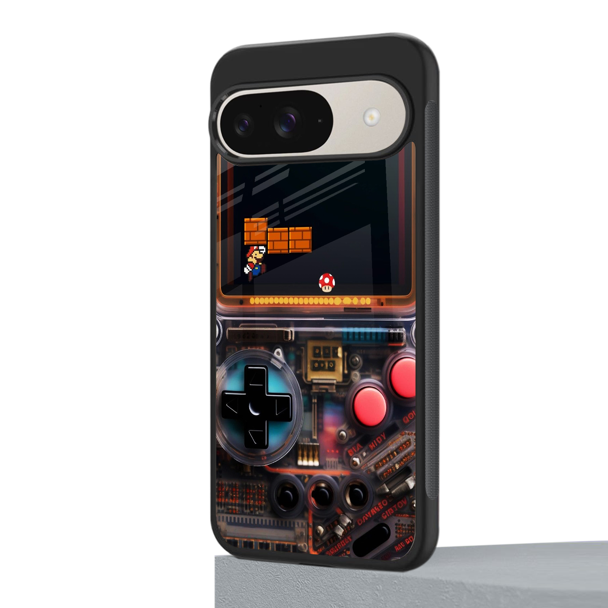 og gameboy back phone cover | glass case for google pixel 9