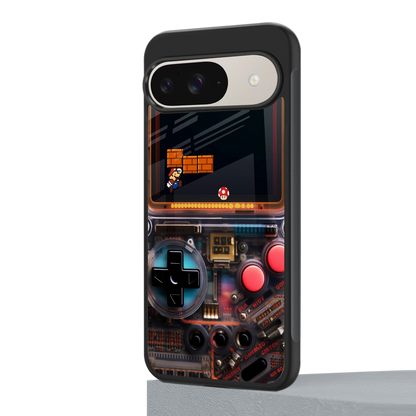 og gameboy back phone cover | glass case for google pixel 9