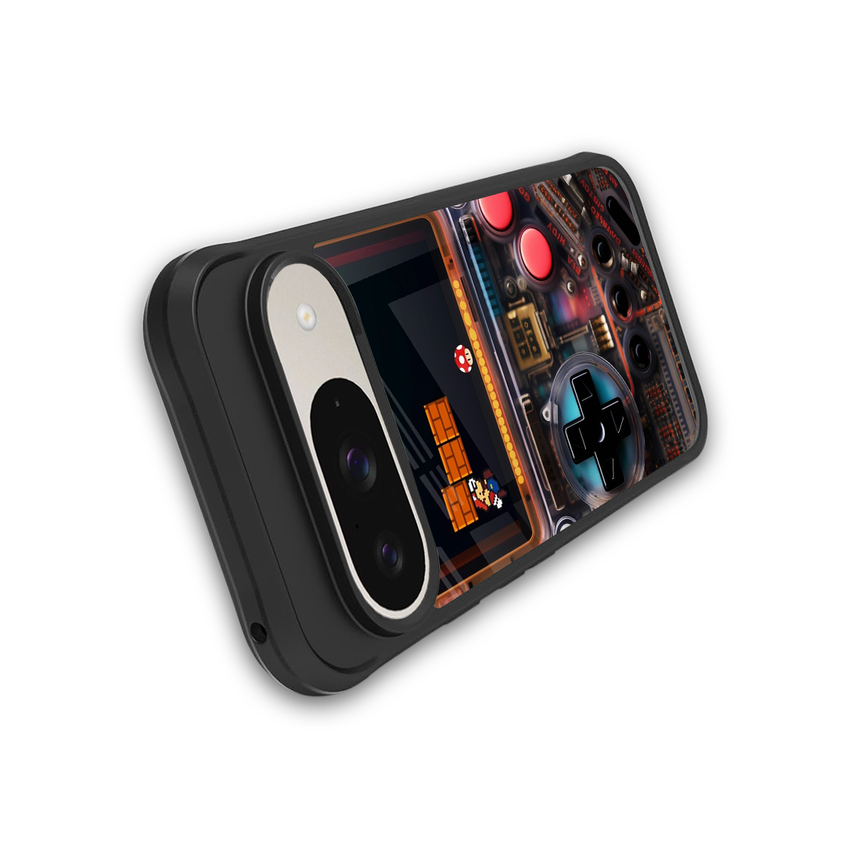 og gameboy back phone cover | glass case for google pixel 9