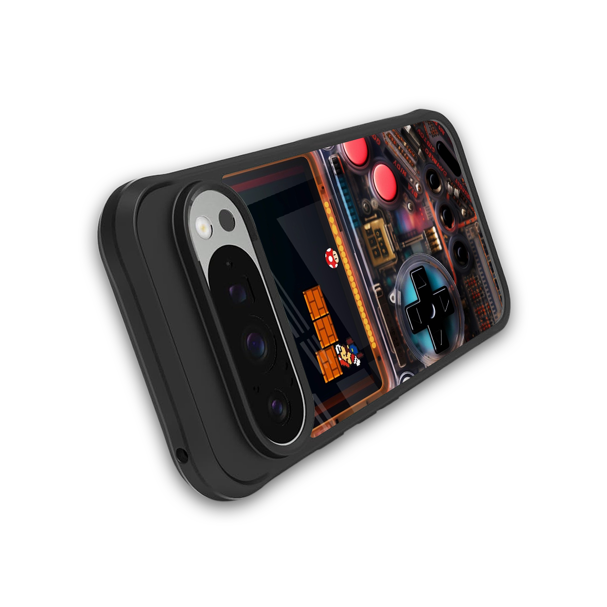 og gameboy back phone cover | glass case for google pixel 9 pro xl