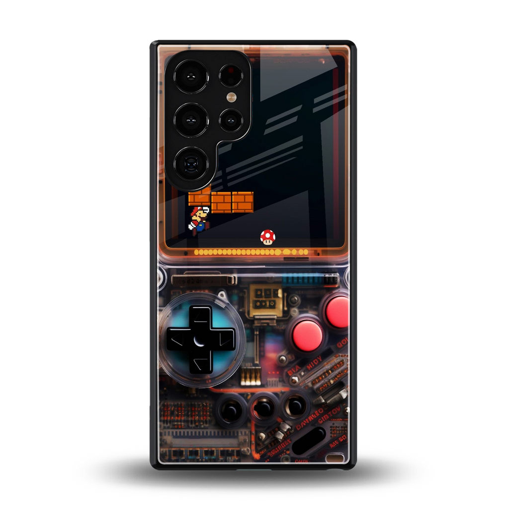 og gameboy back phone cover | glass case for samsung galaxy s25 ultra