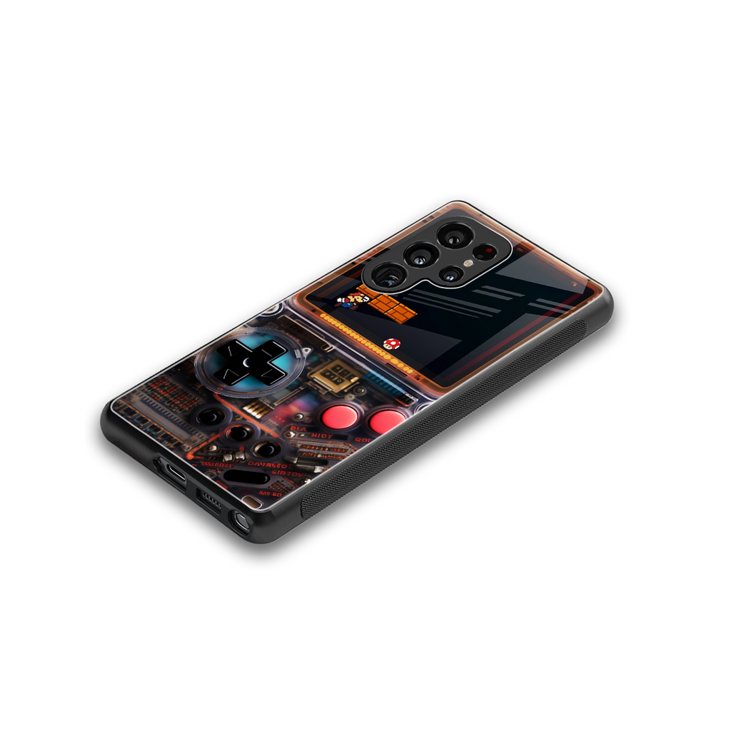 og gameboy back phone cover | glass case for samsung galaxy s25 ultra