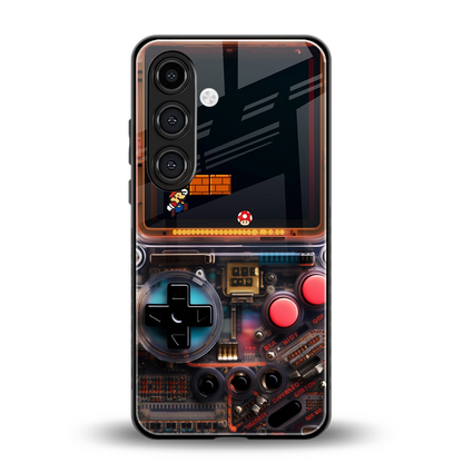 og gameboy back phone cover | glass case for samsung galaxy s24 plus